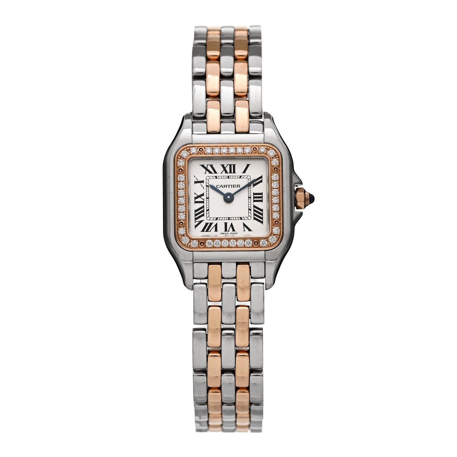 Cartier Stainless Steel 18K Pink Gold Diamond 22mm Panthere Quartz Watch 1 of 4