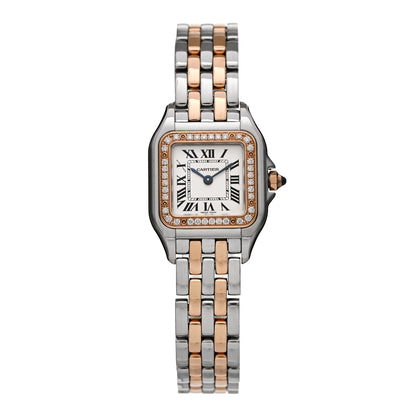 Cartier Stainless Steel 18K Pink Gold Diamond 22mm Panthere Quartz Watch 1 of 4