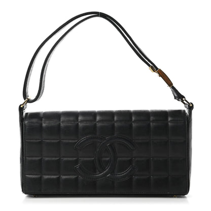 Chanel Lambskin Quilted CC Chocolate Bar Flap Black 1 of 13