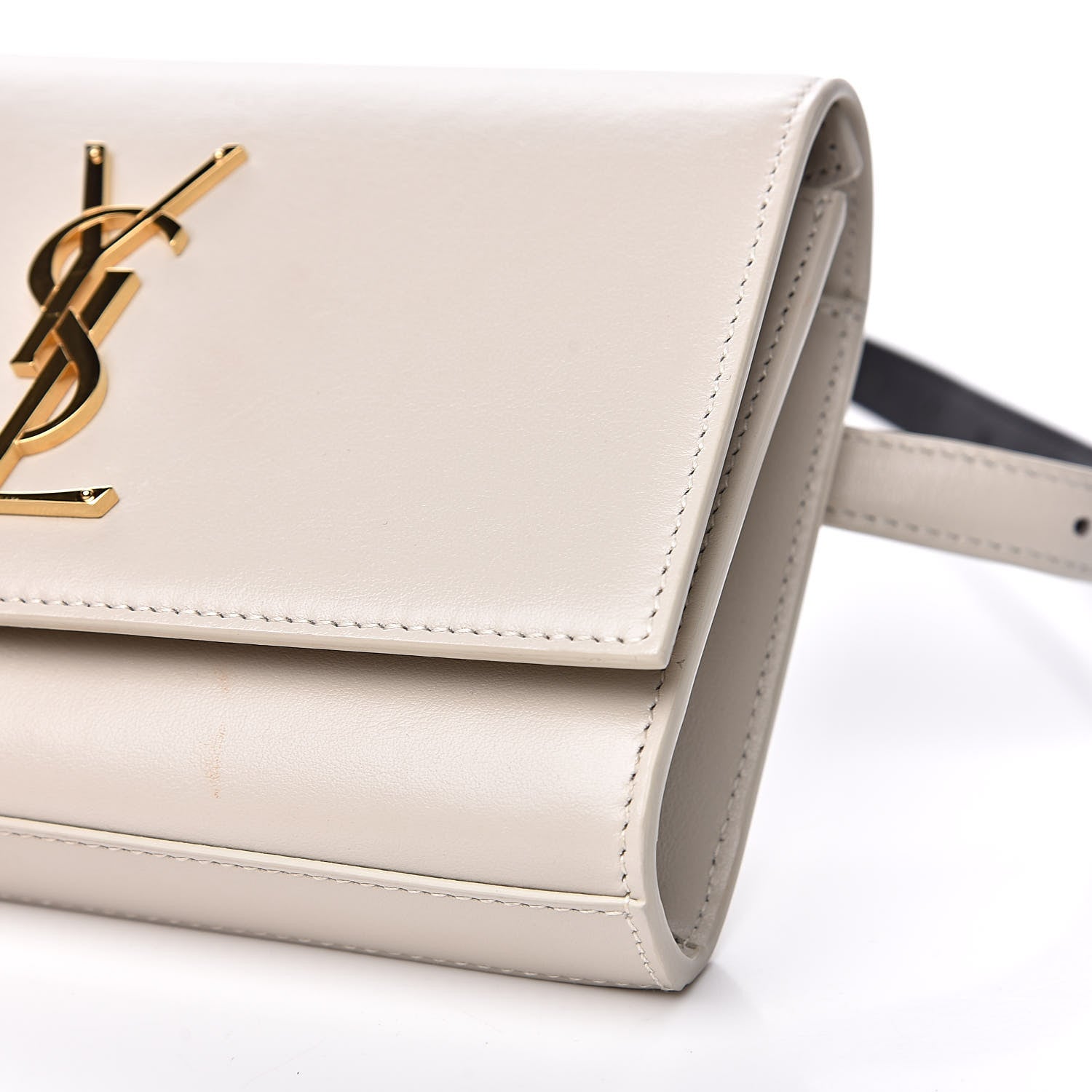 Saint Laurent Smooth Calfskin Monogram Kate Belt Bag Natural 8 of 10