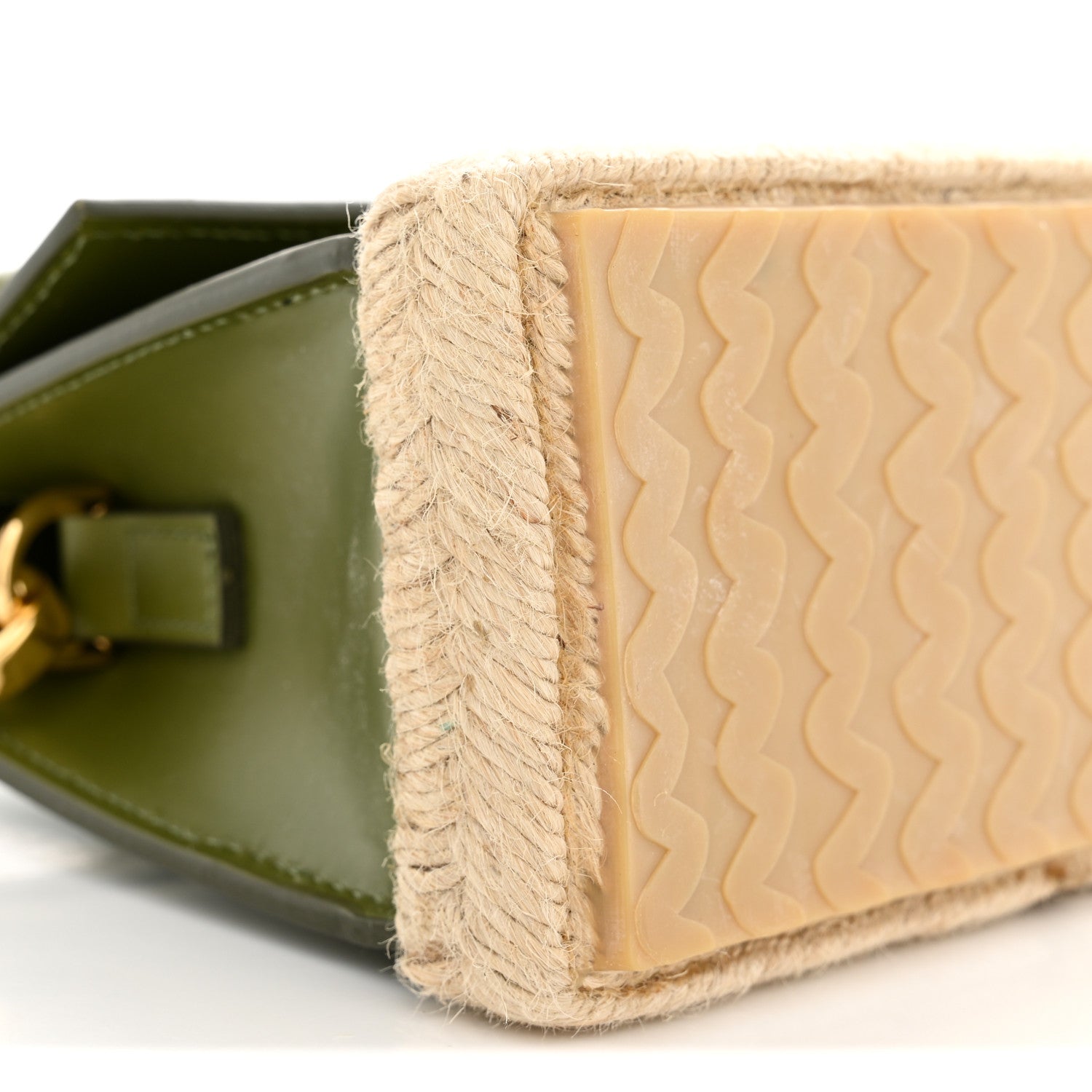 Jacquemus Smooth Calfskin Raffia Le Chiquito Moyen Corado Khaki 8 of 12