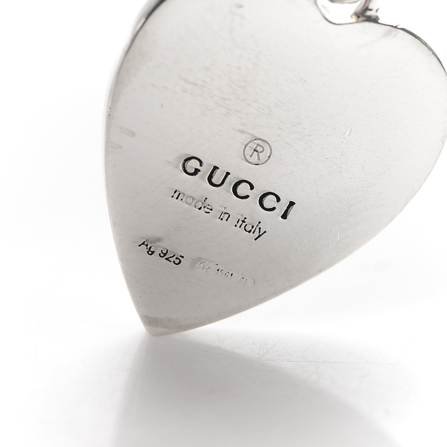 Gucci Sterling Silver GucciGhost Heart Drop Earrings 4 of 6