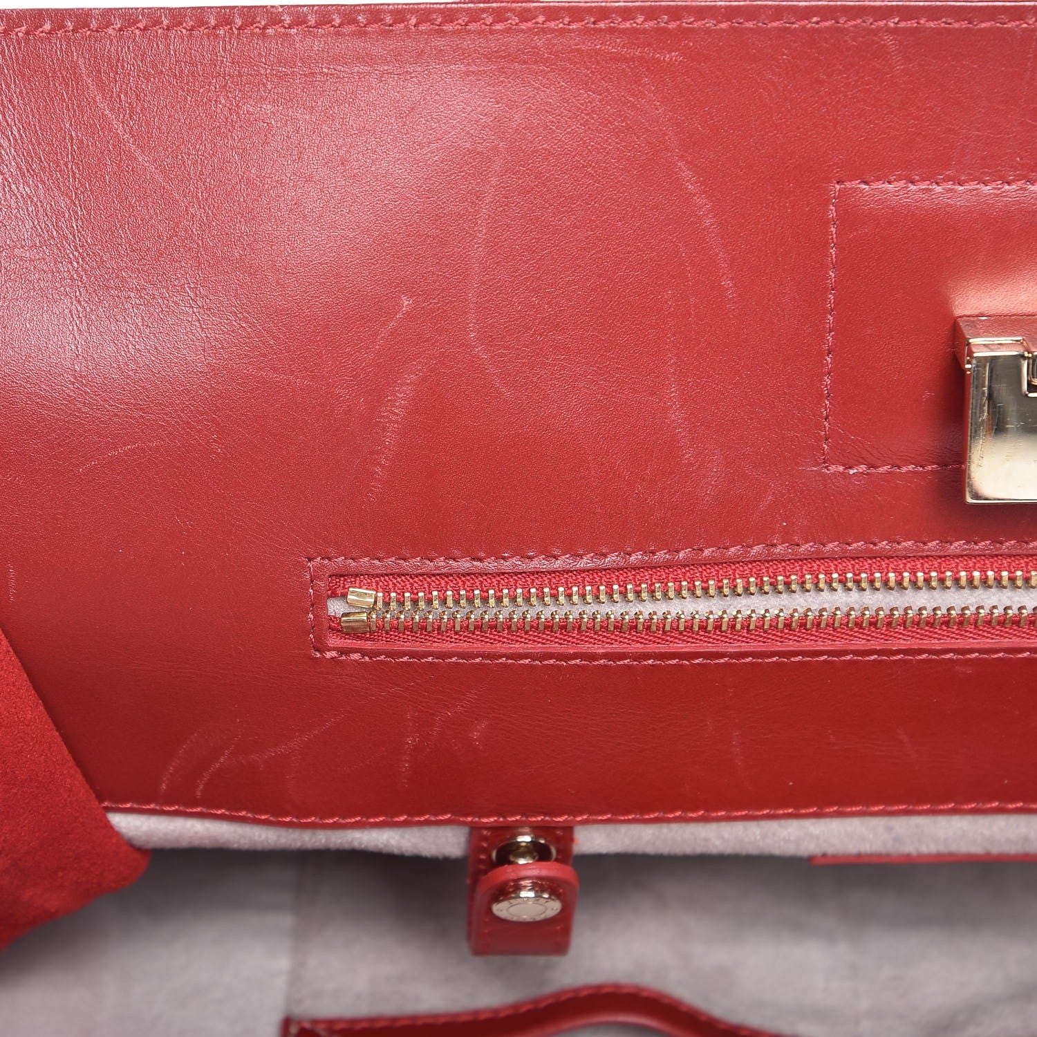 Jimmy Choo Suede Riley Tote Red 10 of 15