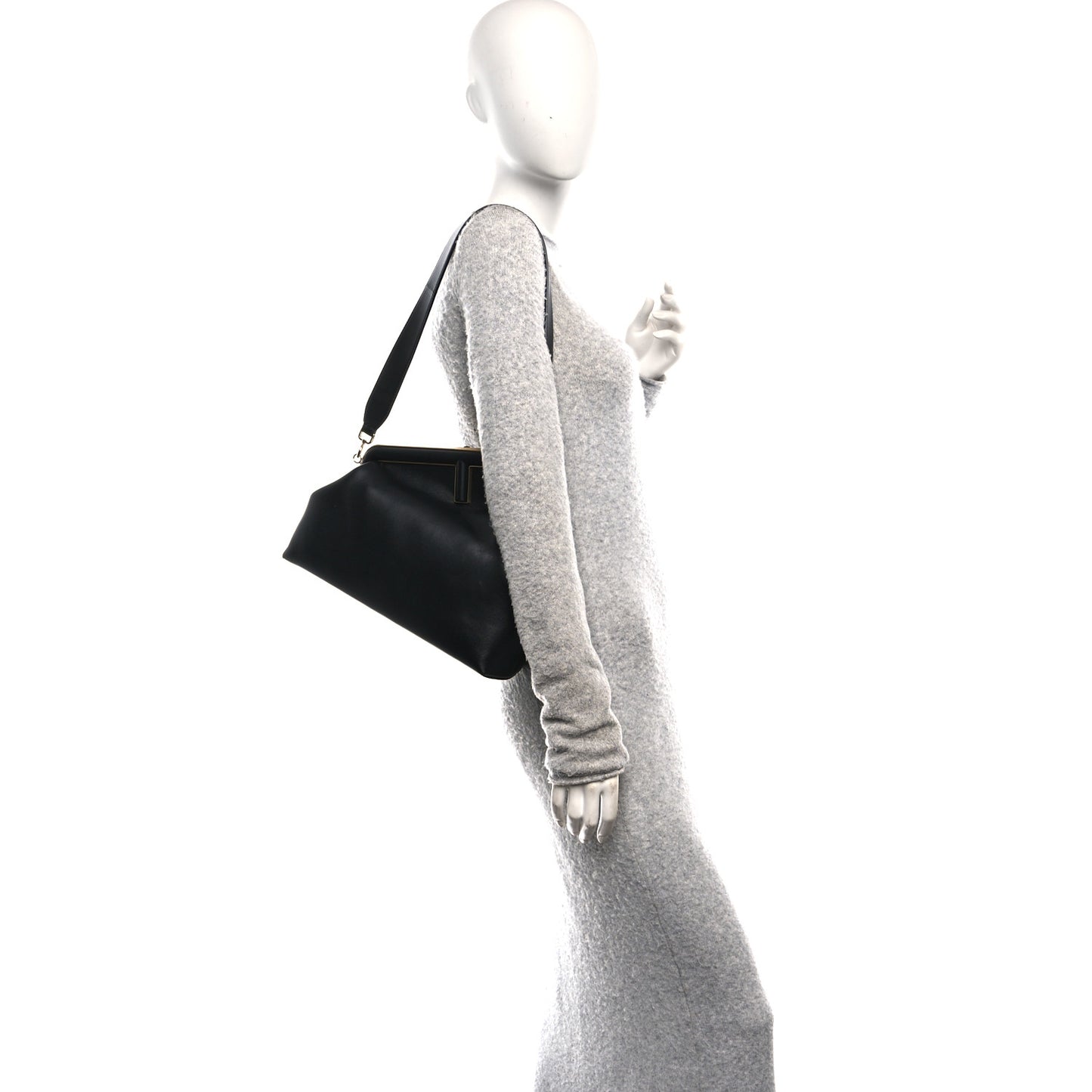 Shiny Nappa Medium Fendi First Black