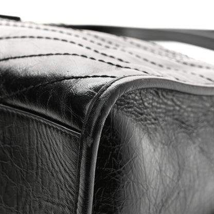 Saint Laurent Crinkled Calfskin Matelasse Monogram Large Niki Shopper Tote Black 11 of 11