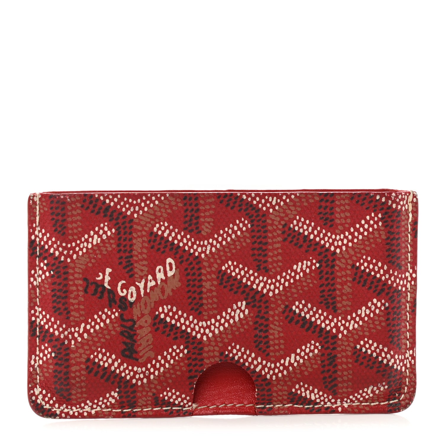 Goyard Goyardine Card Holder Red 1 of 7