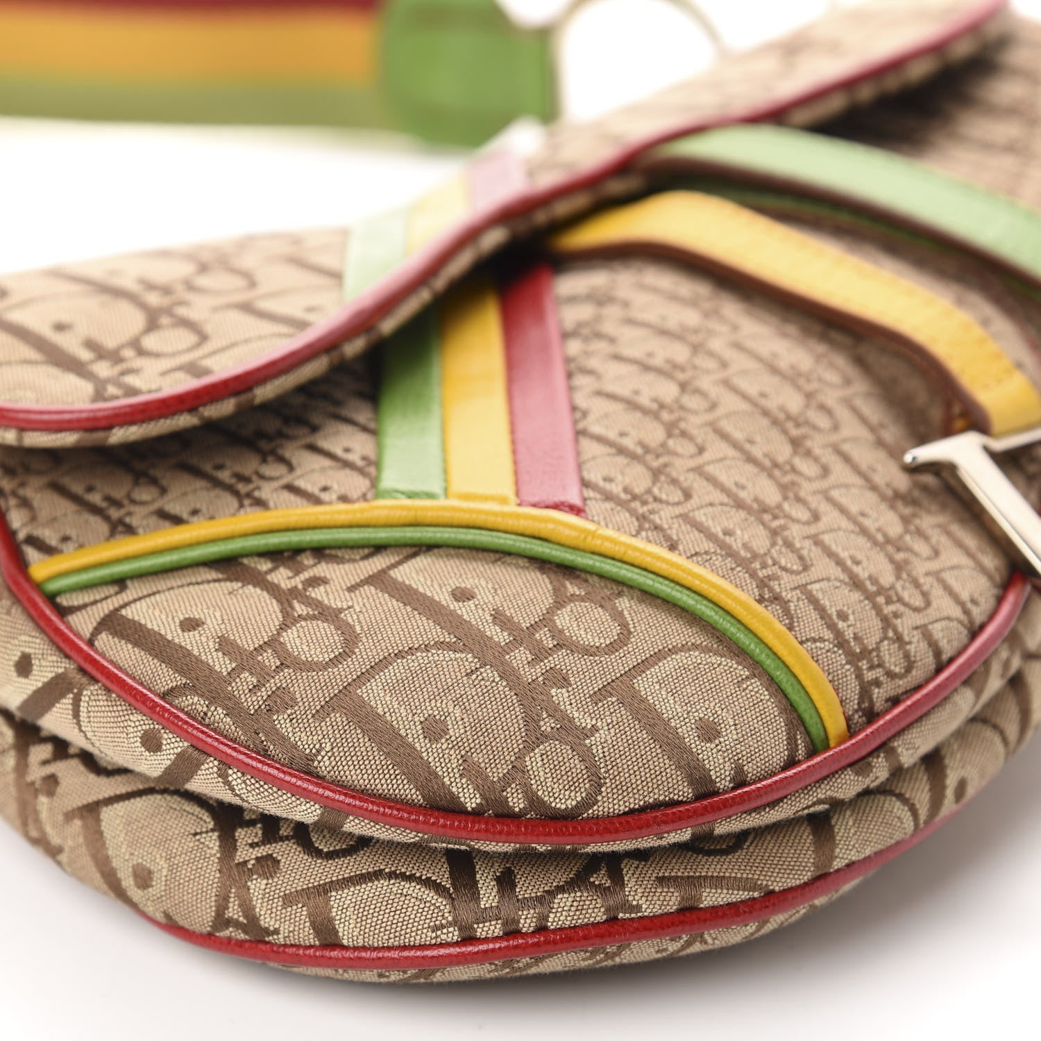 Christian Dior Monogram Rasta Saddle Bag Beige 6 of 10