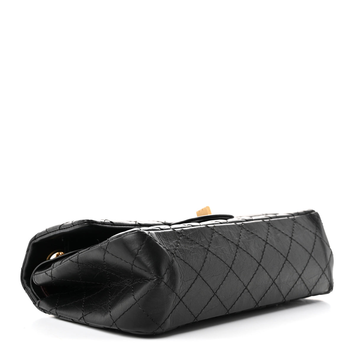 Aged Calfskin Quilted 2.55 Reissue 225 Flap Black