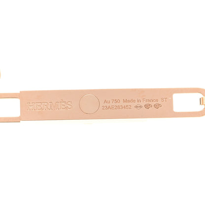 Hermes 18K Rose Gold Diamond Pave PM Kelly Chaine Lariat Necklace ST 4 of 4