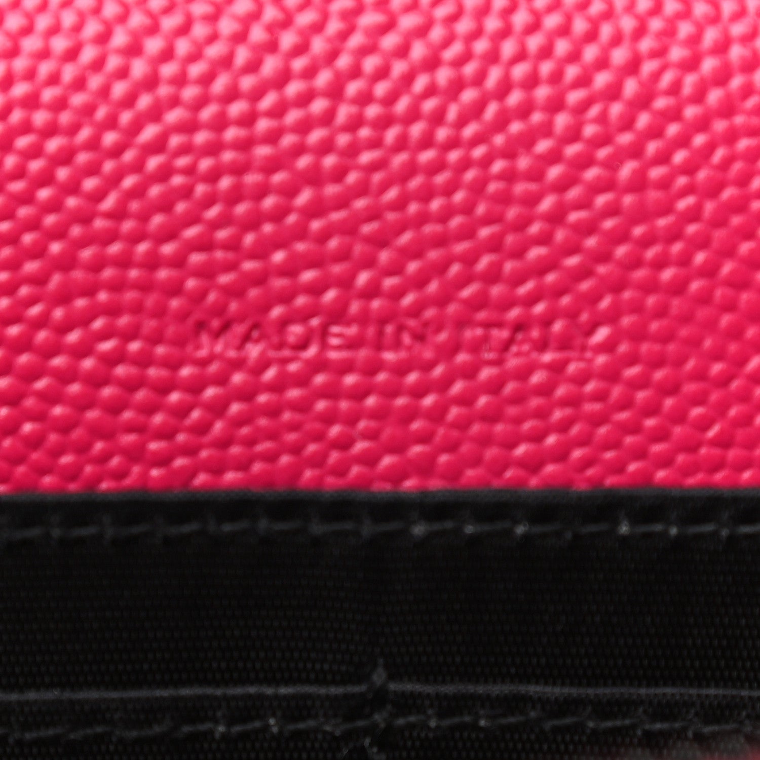 Saint Laurent Grain De Poudre Matelasse Chevron Monogram Envelope Chain Wallet Bubblegum 6 of 10