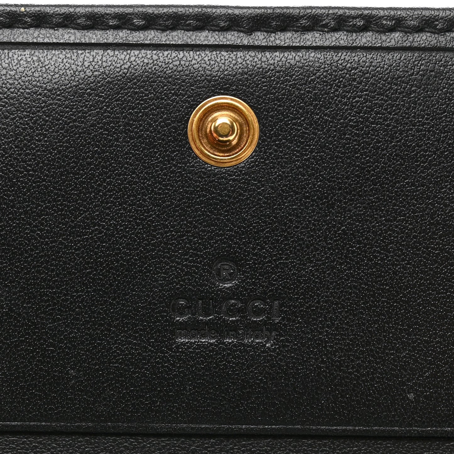 Calfskin Matelasse GG Marmont Card Case Wallet Black