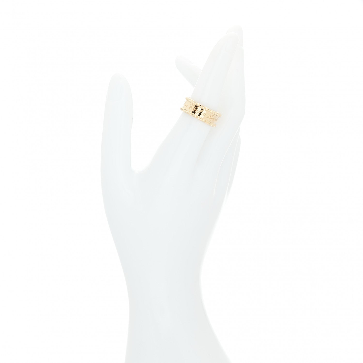 Van Cleef & Arpels 18K Yellow Gold Perlee Signature Ring 53 6.25 2 of 8