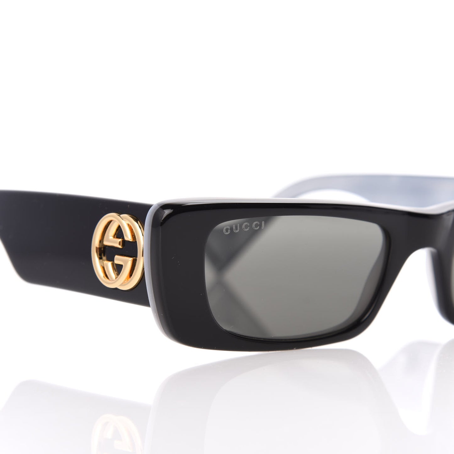 Acetate Rectangular Sunglasses GG0516S Black
