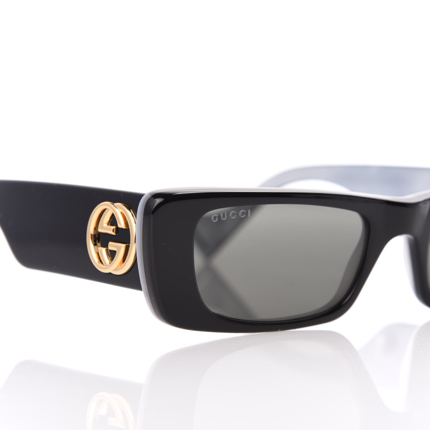 Gucci Acetate Rectangular Sunglasses GG0516S Black 7 of 8