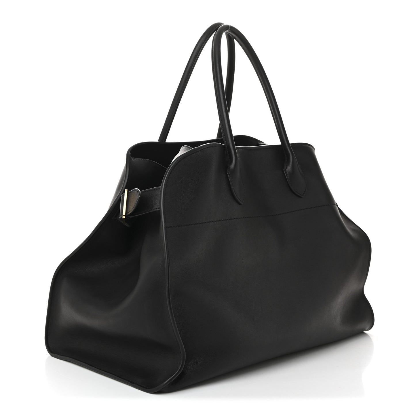 Polished Saddle Calfskin Soft Margaux 17 Black