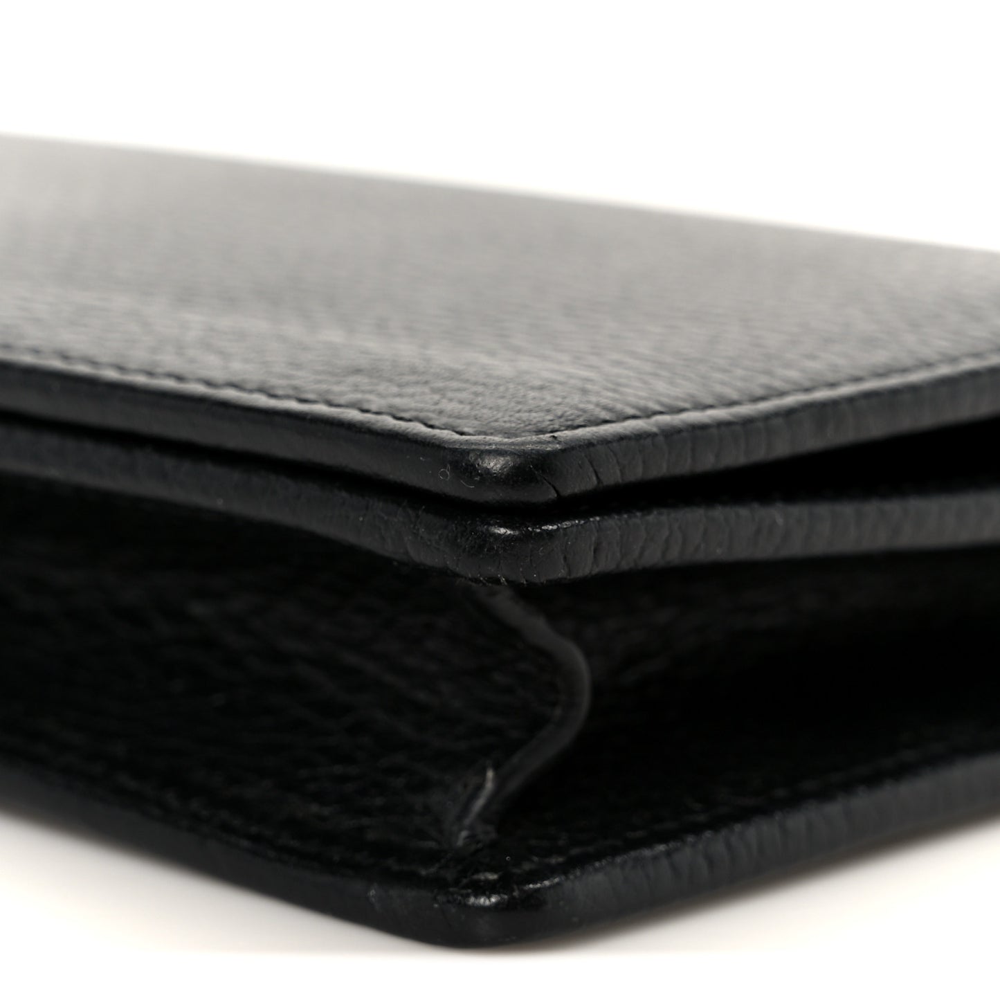 Calfskin Mini GG Marmont Chain Wallet Black