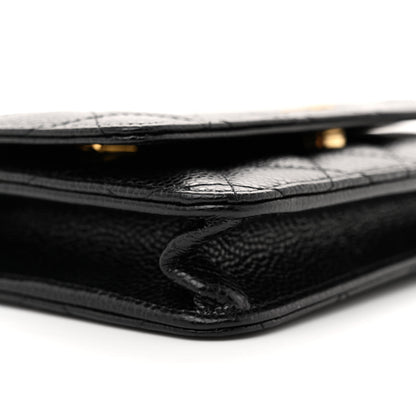 Chanel Caviar Quilted Wallet on Chain WOC Black 9 of 11