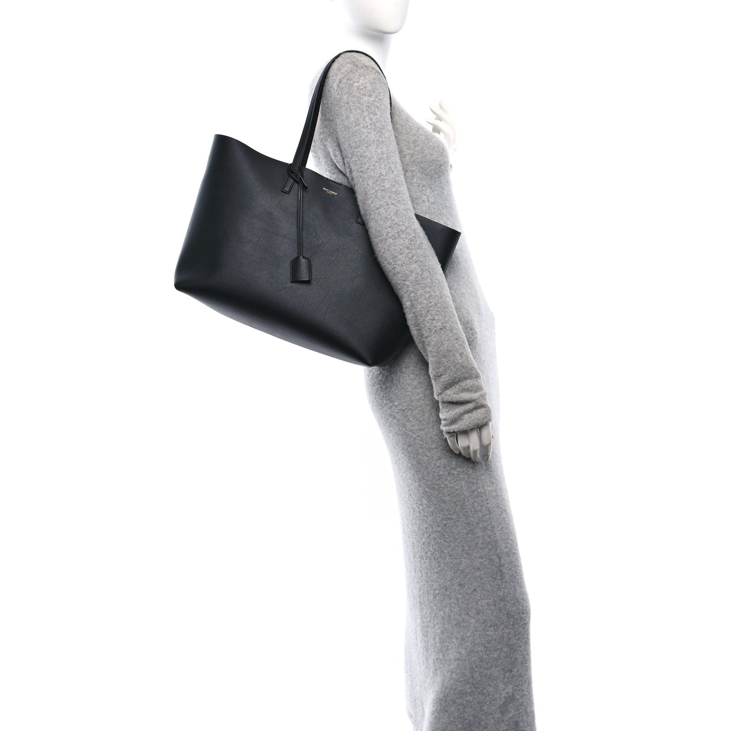 Calfskin Large Shopping Tote Black