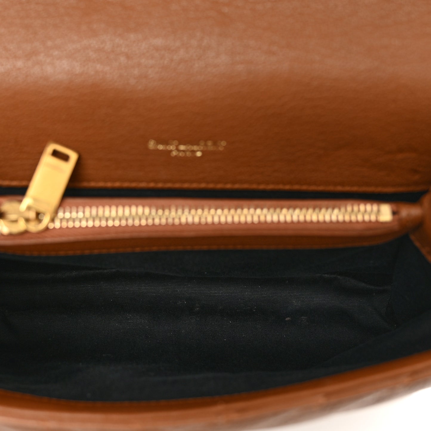 Sheepskin Matelasse Chevron Monogram Medium College Bag Brick