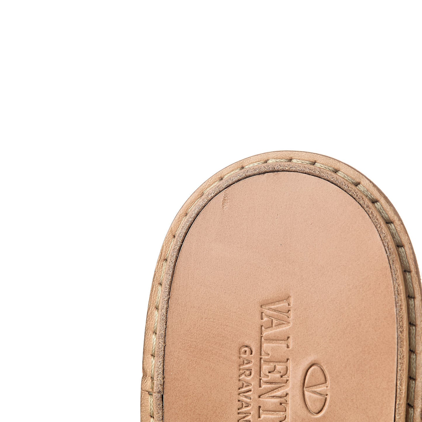 Nappa Flower Braid Flat Sandals 37.5 Naturale
