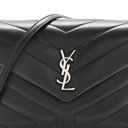 Saint Laurent Calfskin Y Quilted Monogram Toy Loulou Crossbody Bag Black 8 of 11