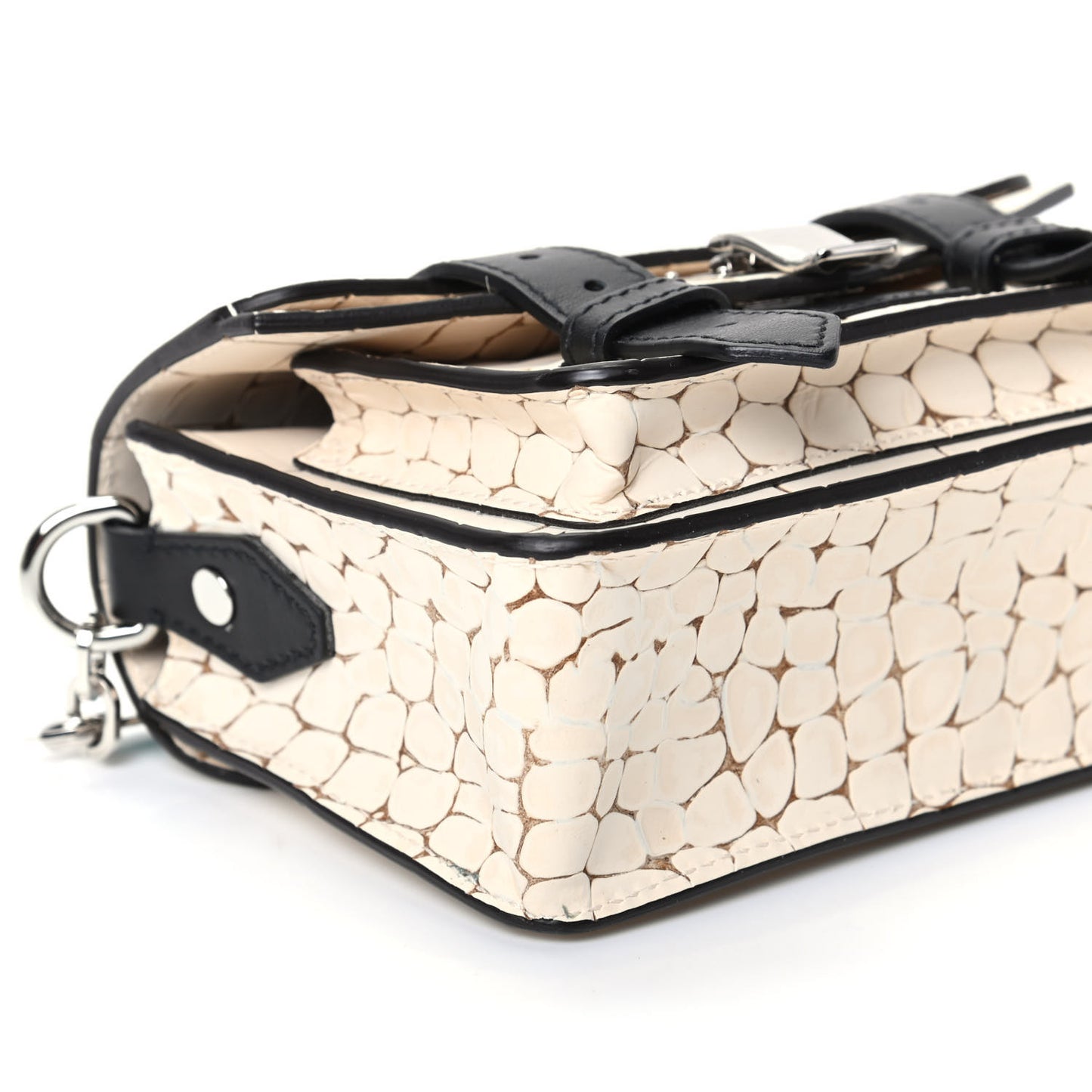 Calfskin Crocodile Embossed Micro PS1 Satchel Clay