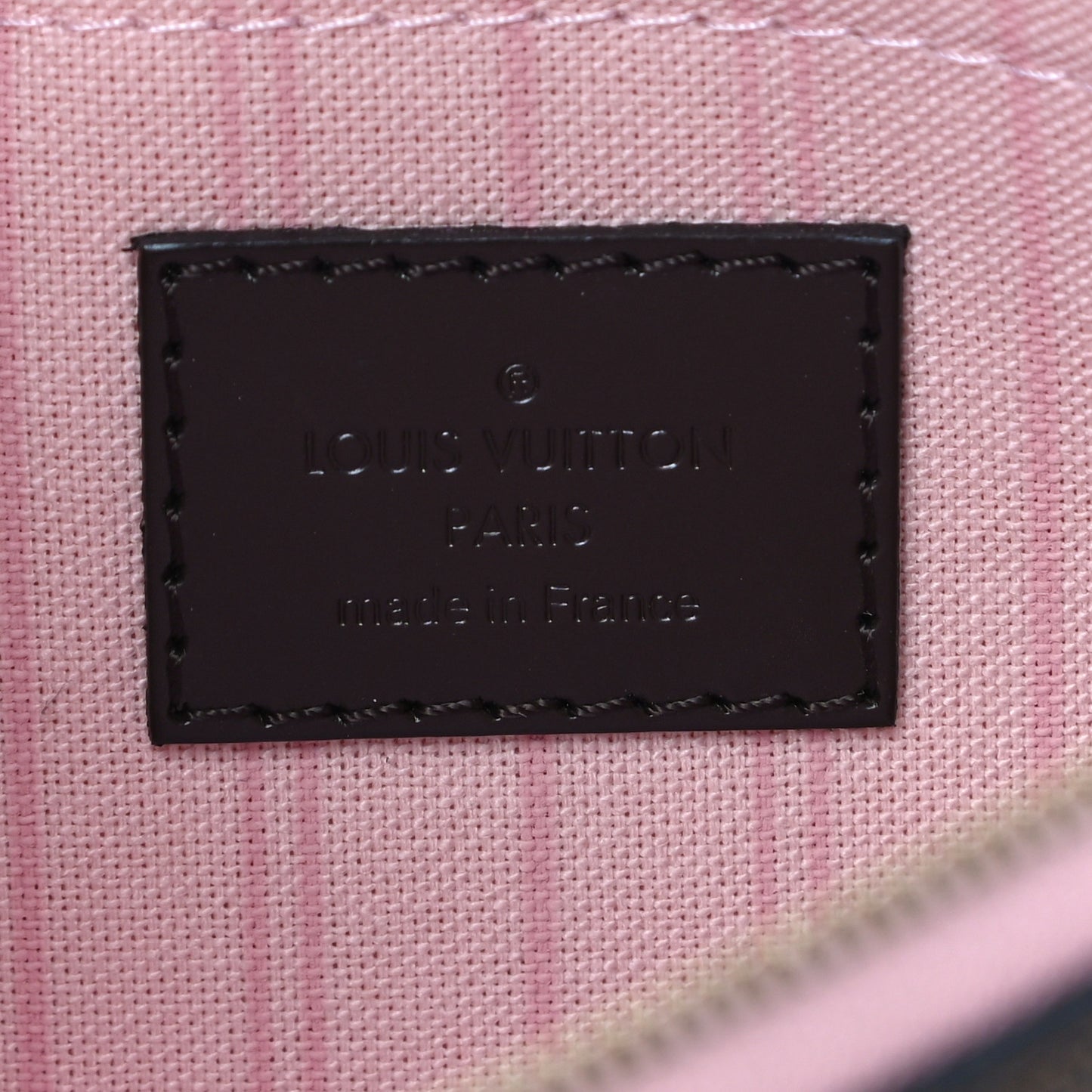 Damier Ebene Neverfull MM GM Pochette Rose Ballerine