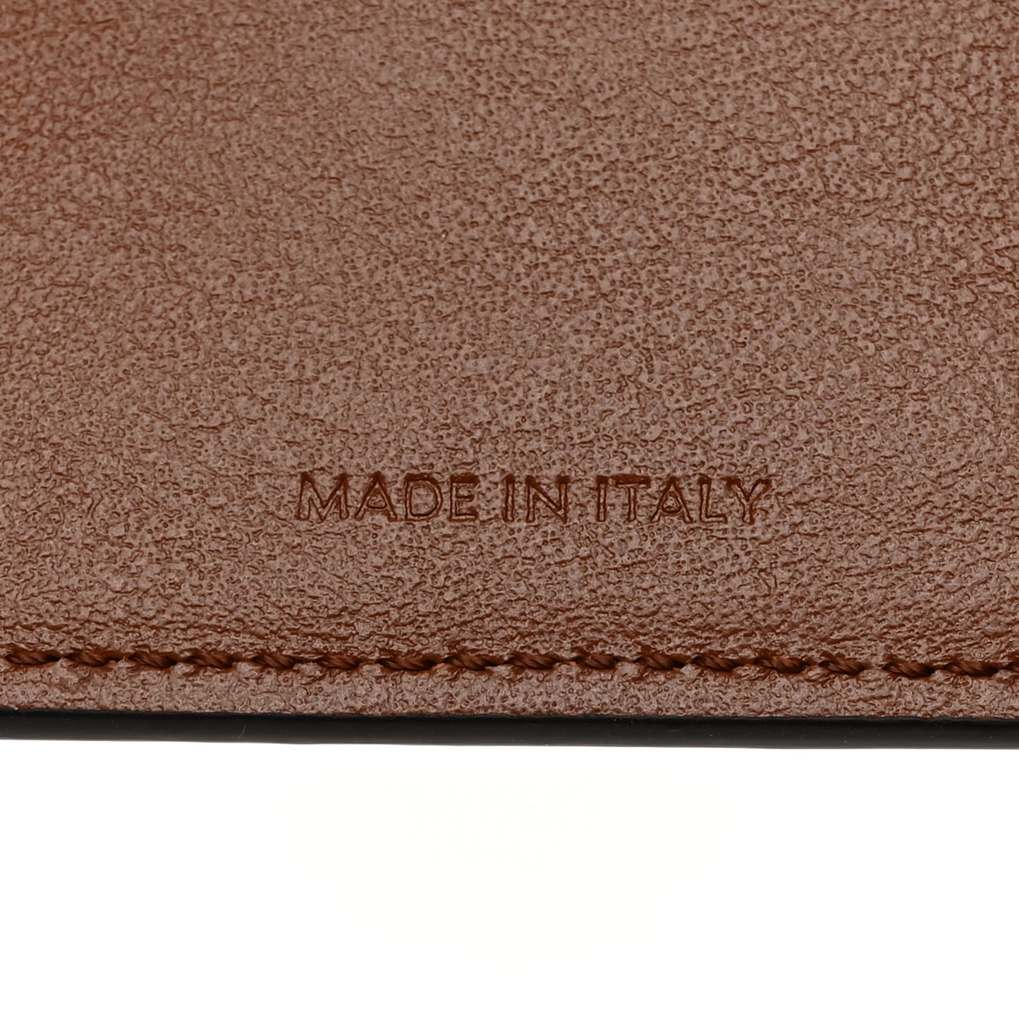 Shiny Calfskin Triomphe Compact Wallet Natural Tan