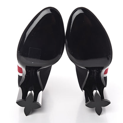 Louis Vuitton Stretch Fabric Heart Sock Ankle Boots 38 Black 5 of 9