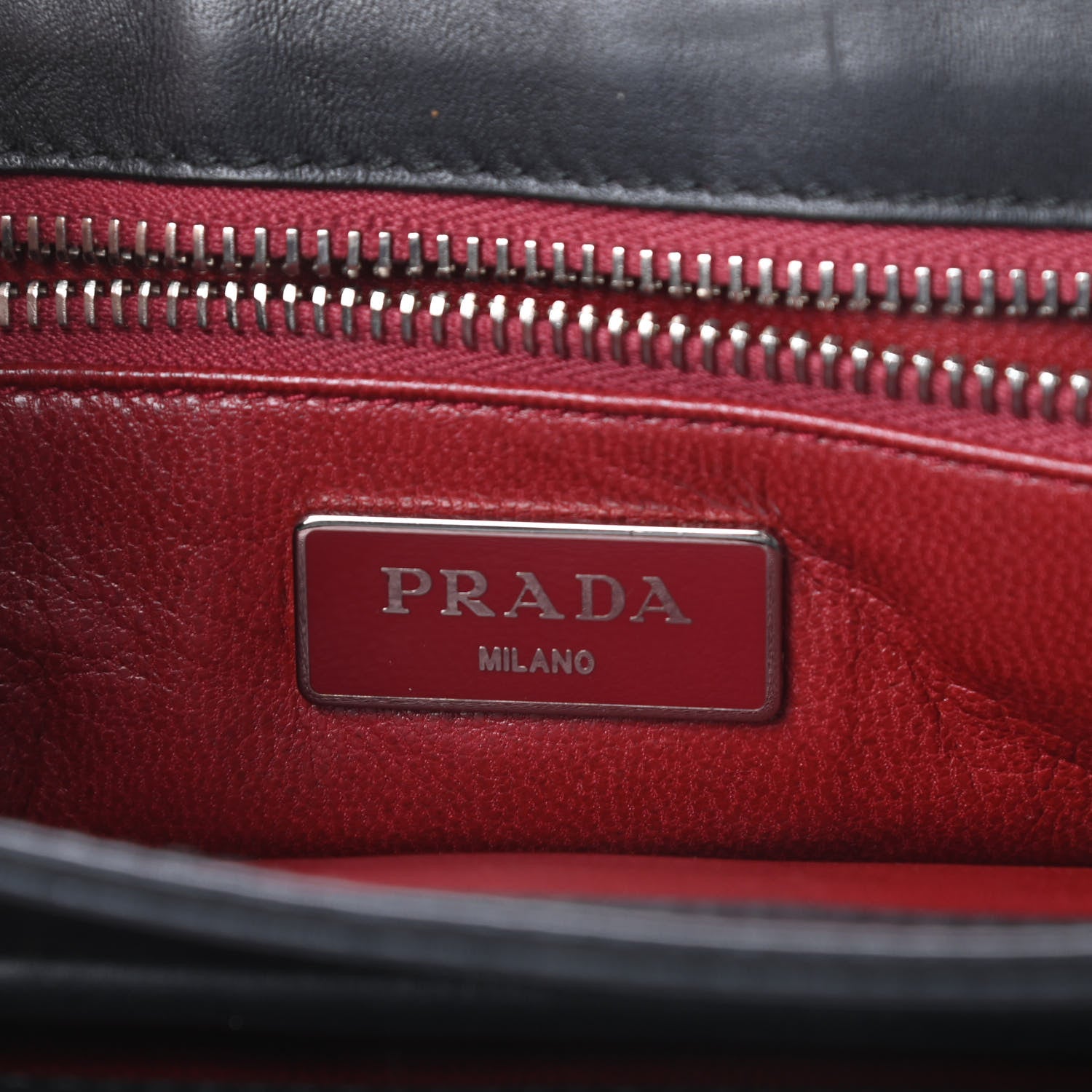 Prada Soft Calf Chain Shoulder Bag Black 7 of 23