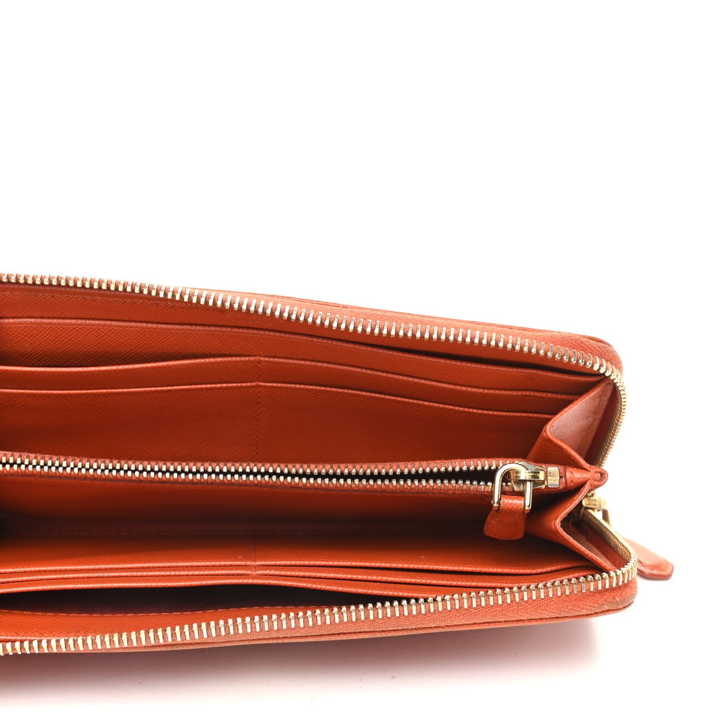 Saffiano Zip Around Wallet Papaya