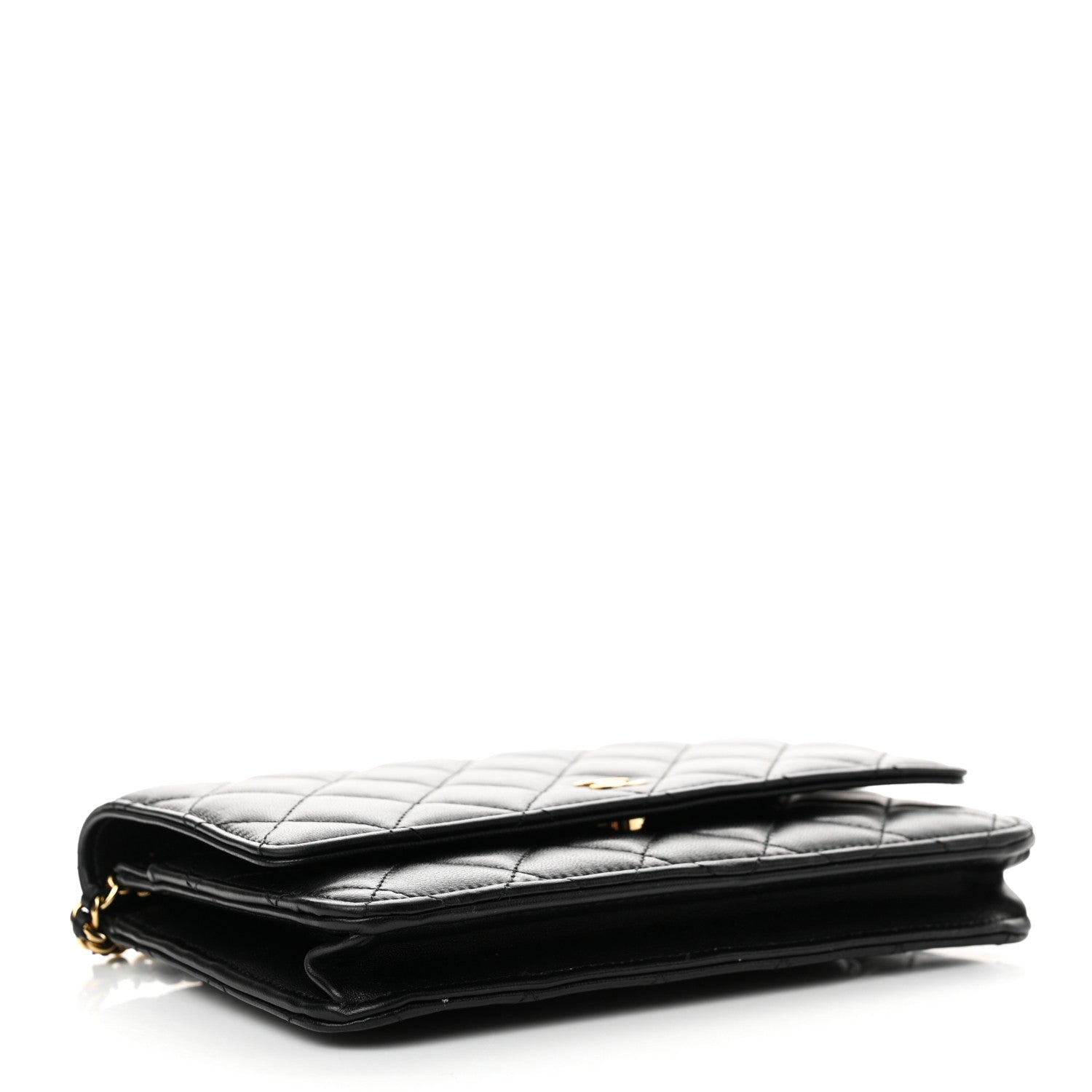 Chanel Lambskin Quilted Wallet On Chain WOC Black 4 of 12