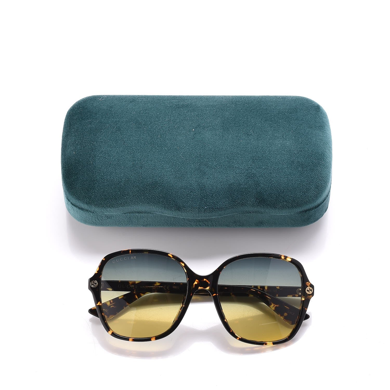 Gucci Acetate Rounded Square GG0092S Sunglasses Havana 9 of 9