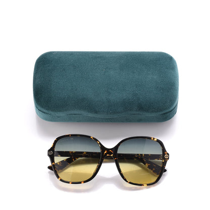 Gucci Acetate Rounded Square GG0092S Sunglasses Havana 9 of 9