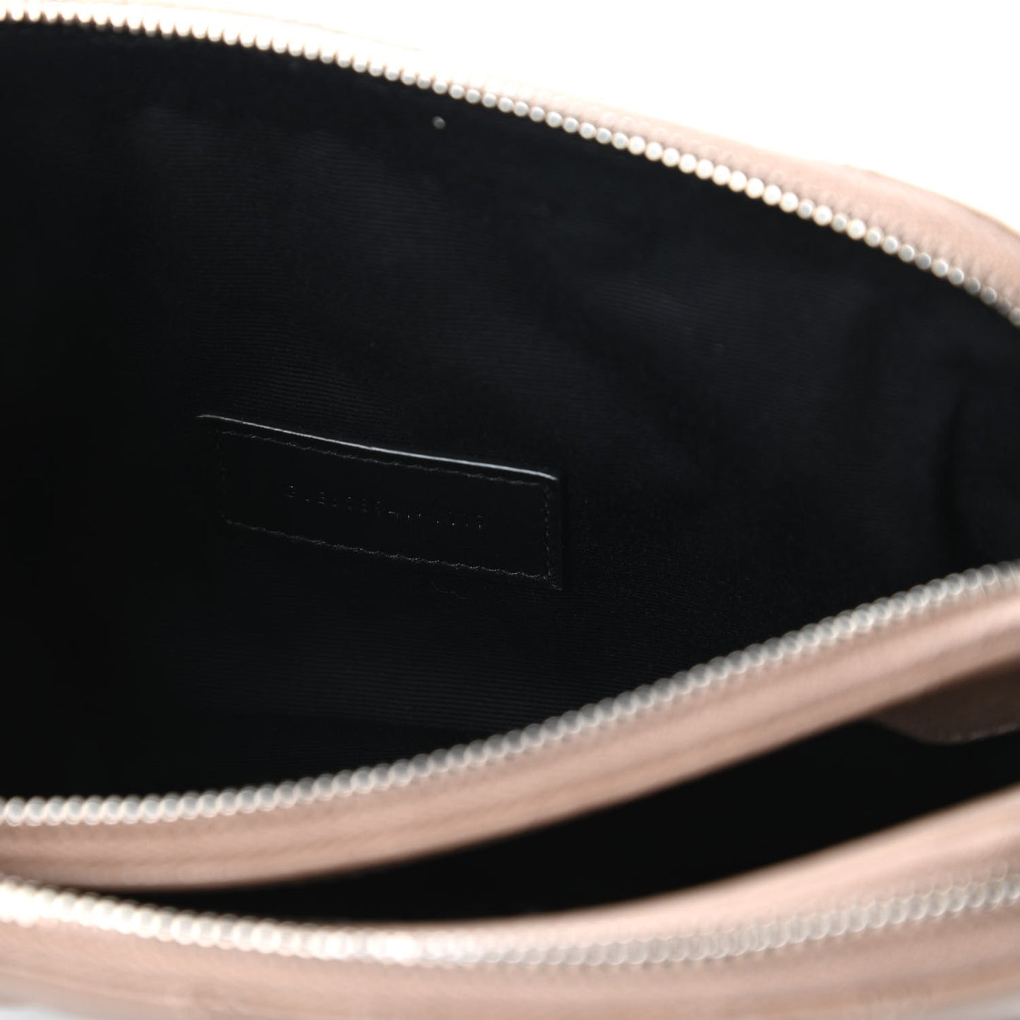 Grained Lambskin Quilted Mini Becky Double Zip Bag Dark Beige
