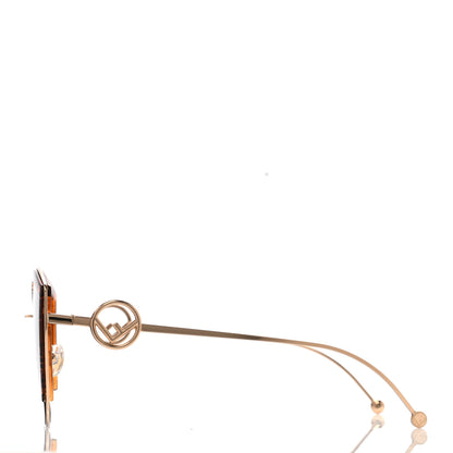 Fendi Metal Acetate F is Fendi FF Cat Eye Sunglasses FF 0290/S Gold 3 of 6