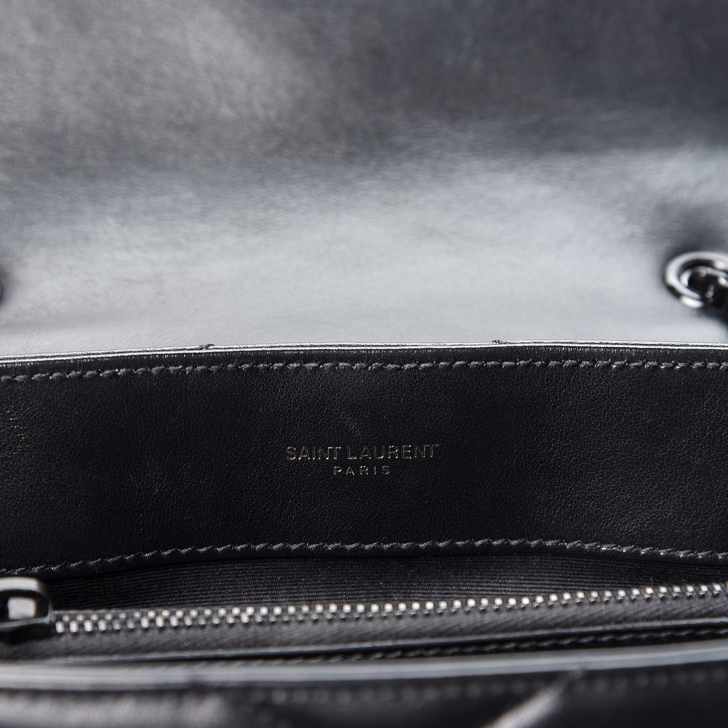 Calfskin Y Quilted Monogram Small Loulou Chain Satchel Black