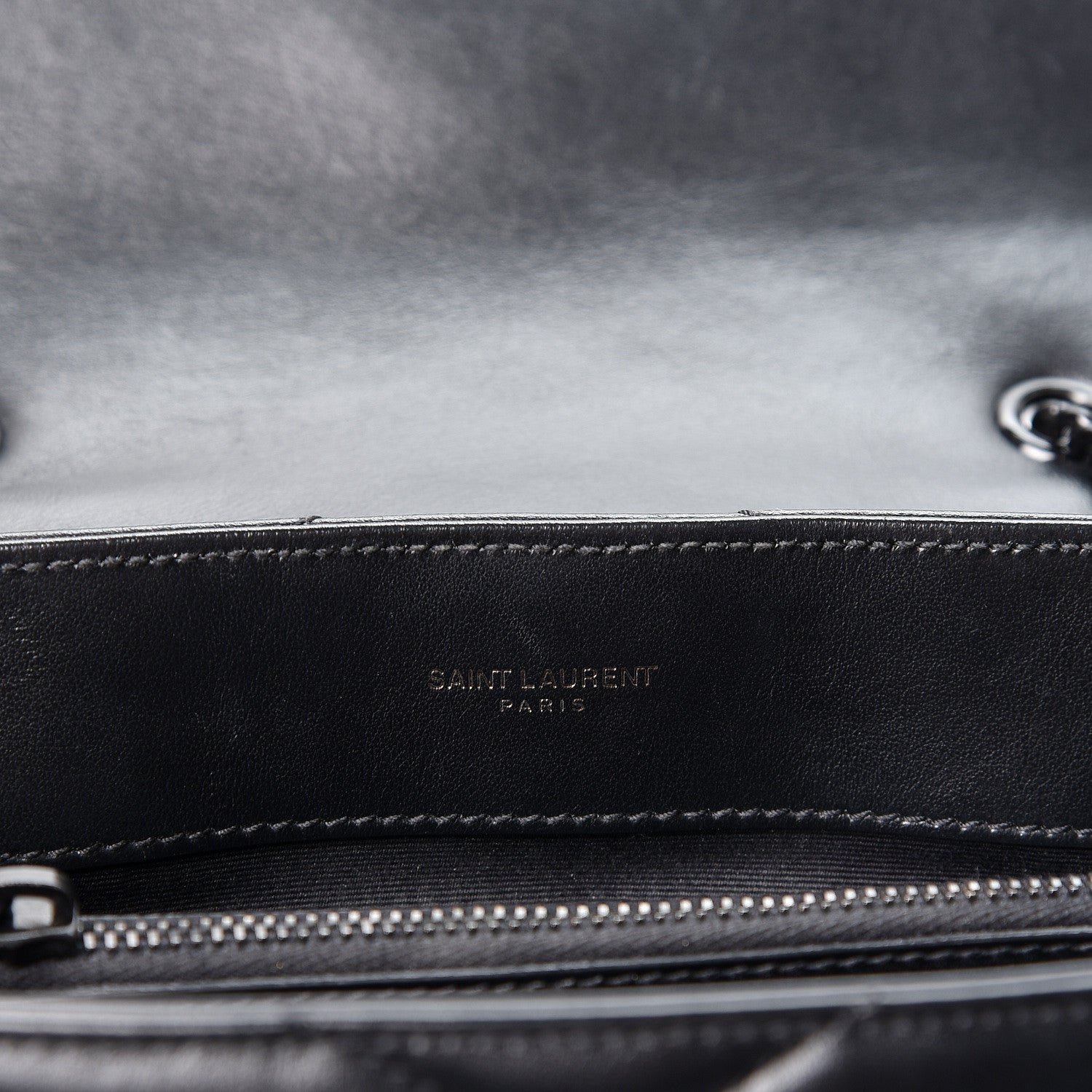 Saint Laurent Calfskin Y Quilted Monogram Small Loulou Chain Satchel Black 5 of 10