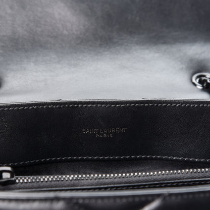 Saint Laurent Calfskin Y Quilted Monogram Small Loulou Chain Satchel Black 5 of 10