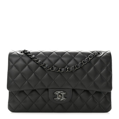 Chanel Lambskin Quilted Medium Double Flap So Black 1 of 11