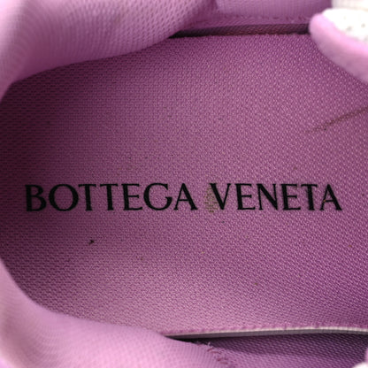 Bottega Veneta Calfskin Fishnet Fabric Orbit Sneakers 38 Gloss Silver 8 of 12