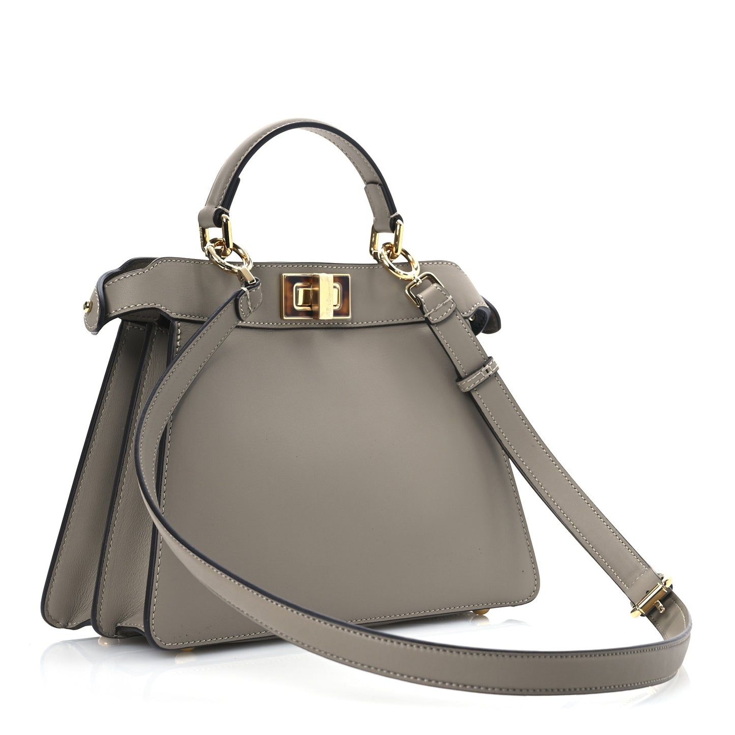 Vitello Seta Shiny Nappa Plexiglass Bi-Color Small Peekaboo I SEE U Satchel Tartaruga Black
