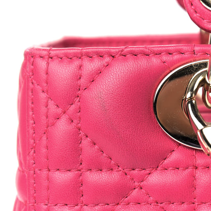 Christian Dior Lambskin Cannage Medium Lady Dior Pink 10 of 11