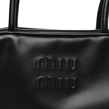 Miu Miu Calfskin Softy Medium Beau Top Handle Bag Black 7 of 11