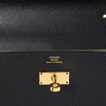 Hermes Epsom Kelly Wallet To Go Black 8 of 10