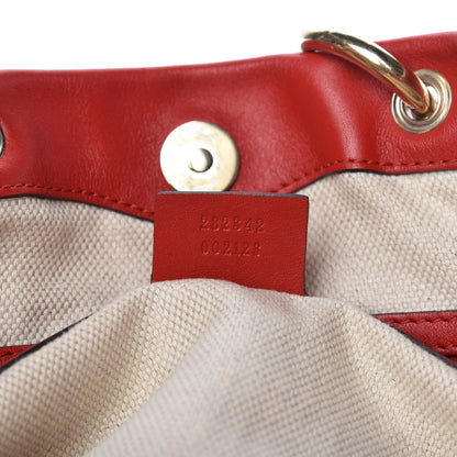 Gucci Monogram Medium Valentine Top Handle Bag Red 9 of 10