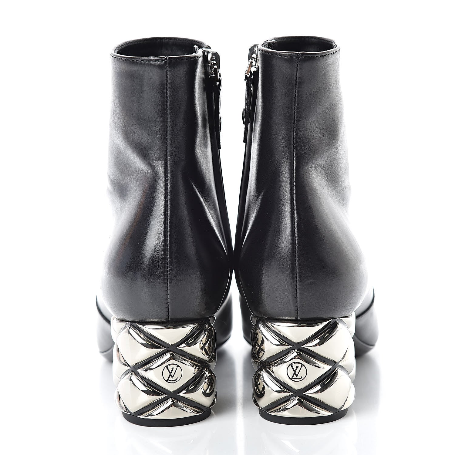Louis Vuitton Lambskin Upstage Ankle Boots 36 Black 5 of 14