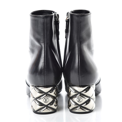 Louis Vuitton Lambskin Upstage Ankle Boots 36 Black 5 of 14