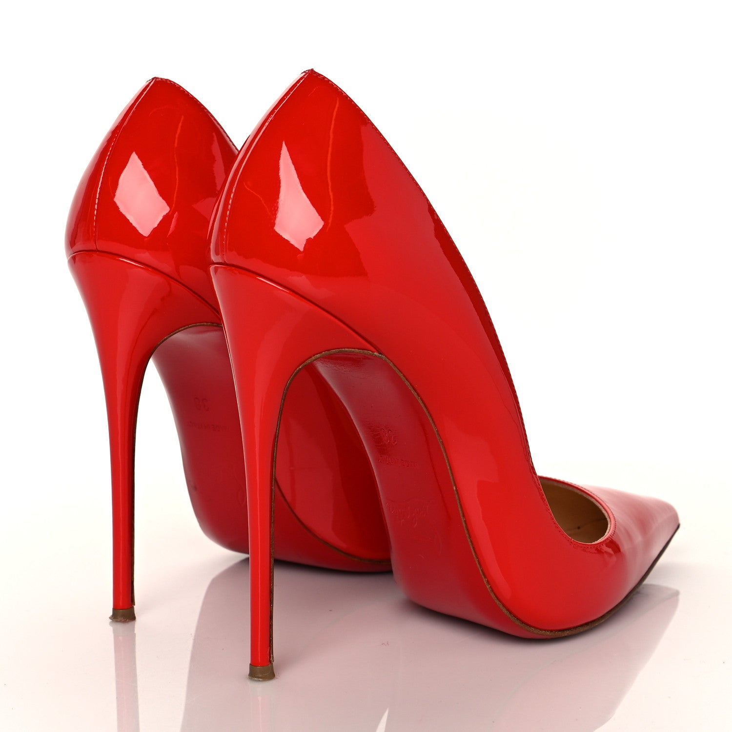 Christian Louboutin Patent So Kate 120 Pumps 38 Red 4 of 7