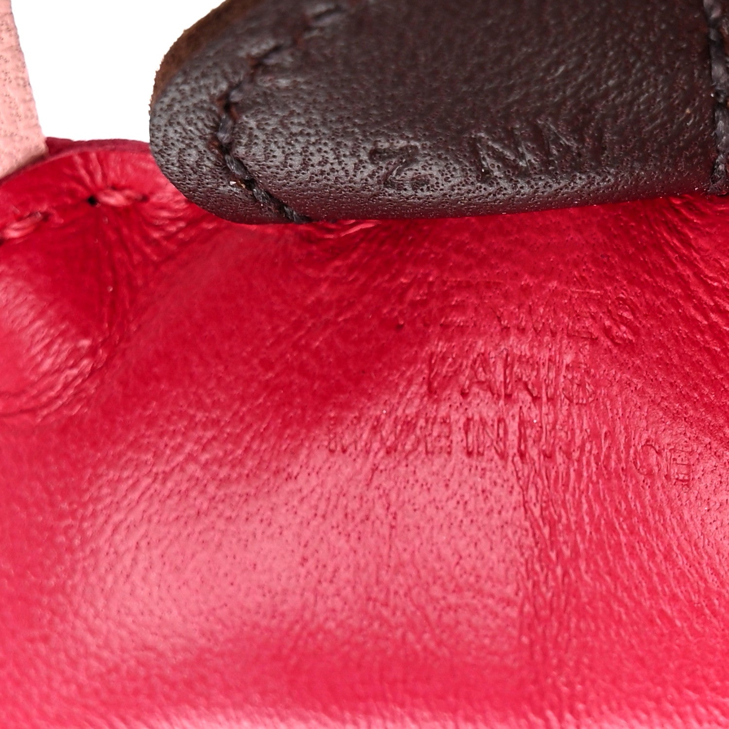 Hermes Milo Lambskin Grigri Rodeo Horse Bag Charm PM Rose Sakura Framboise Rouge Sellier 4 of 5